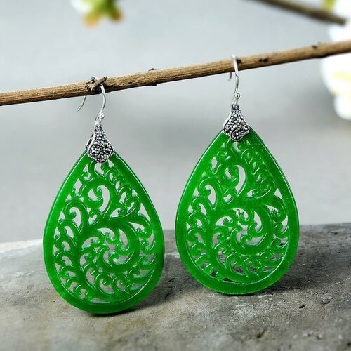 CiCi'De Jewelry Amsterdam Oorbellen - Waterdrop Jade