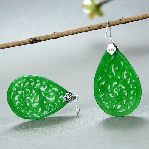 CiCi'De Jewelry Amsterdam Oorbellen - Waterdrop Jade