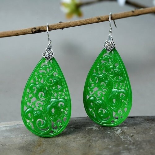 CiCi'De Jewelry Amsterdam Oorbellen - Waterdrop Jade