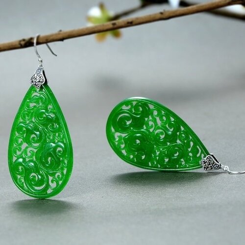 CiCi'De Jewelry Amsterdam Oorbellen - Waterdrop Jade