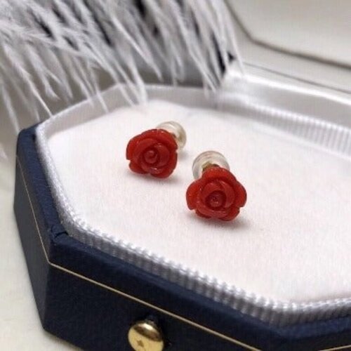 CiCi'De Jewelry Amsterdam Gouden Vergulde Oorbellen - Rode Rozen