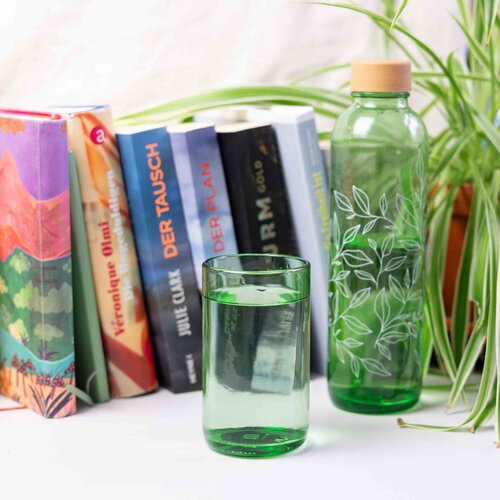 CARRY BOTTLES Groen Drinkglas - Set van 2