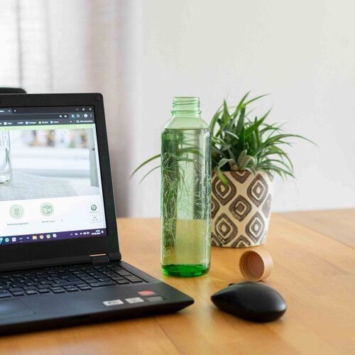 CARRY BOTTLES Glazen fles - Green Harmony - 0,7 L