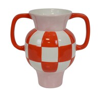 Keramieken Vaas - Oranje/Roze