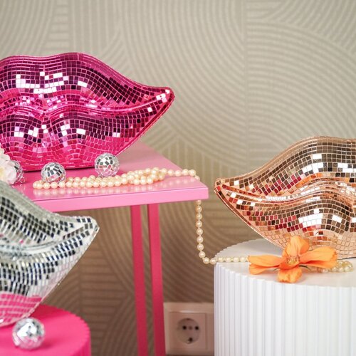 Housevitamin Disco Lips Ornament - Roségoud