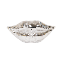 Disco Lips Ornament - Zilver