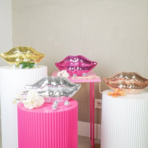 Housevitamin Disco Lips Ornament - Zilver