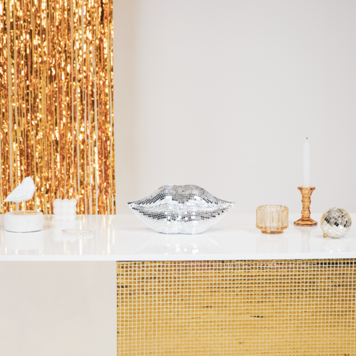 Housevitamin Disco Lips Ornament - Zilver