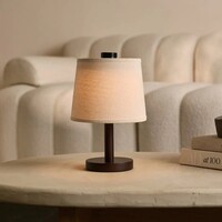Oplaadbare tafellamp - Rover - Donkerbruin