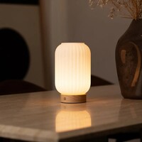 Oplaadbare tafellamp - Lilly - Mat glas