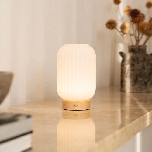Tavellio Oplaadbare tafellamp - Lilly - Mat glas