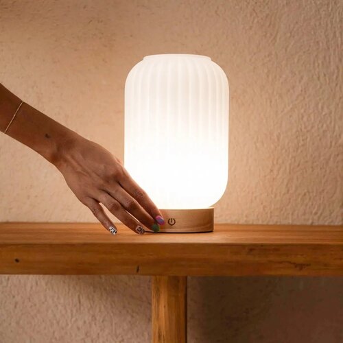 Tavellio Oplaadbare tafellamp - Lilly - Mat glas