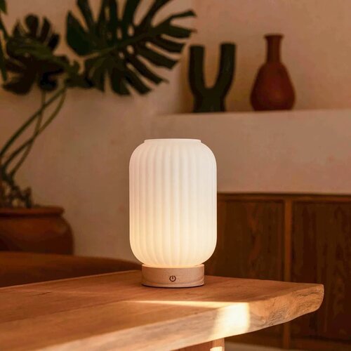 Tavellio Oplaadbare tafellamp - Lilly - Mat glas