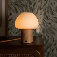 Oplaadbare tafellamp - Fynn - Lichtbruin