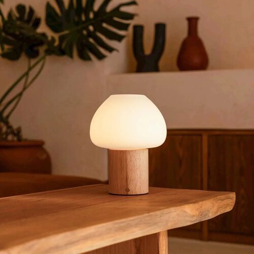 Tavellio Oplaadbare tafellamp - Fynn - Lichtbruin