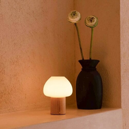 Tavellio Oplaadbare tafellamp - Fynn - Lichtbruin