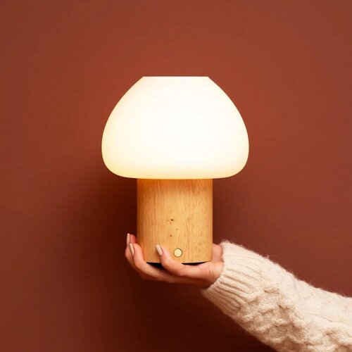 Tavellio Oplaadbare tafellamp - Fynn - Lichtbruin