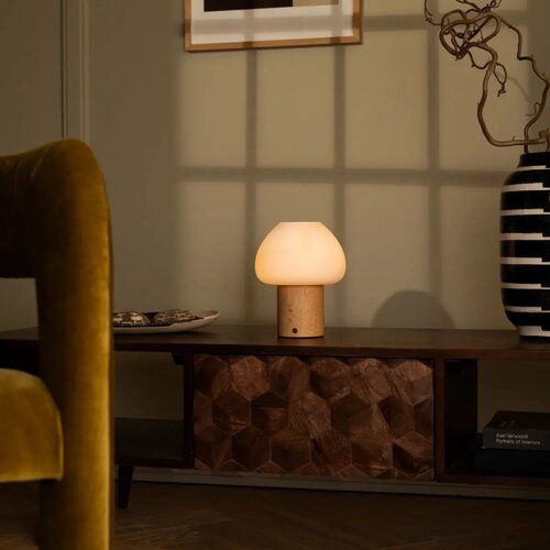 Tavellio Oplaadbare tafellamp - Fynn - Lichtbruin