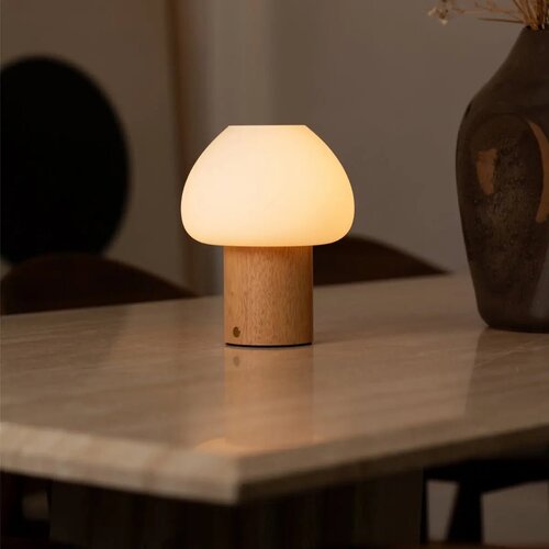 Tavellio Oplaadbare tafellamp - Fynn - Lichtbruin
