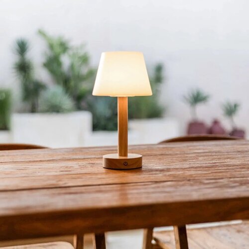 Tavellio Oplaadbare tafellamp - Zoë - Lichtbruin
