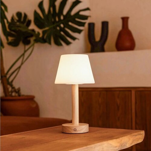 Tavellio Oplaadbare tafellamp - Zoë - Lichtbruin
