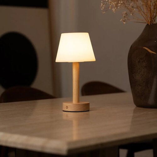 Tavellio Oplaadbare tafellamp - Zoë - Lichtbruin