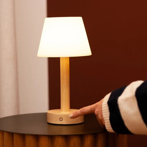 Tavellio Oplaadbare tafellamp - Zoë - Lichtbruin