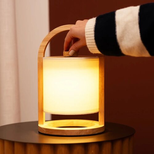 Tavellio Oplaadbare tafellamp - River - Lichtbruin