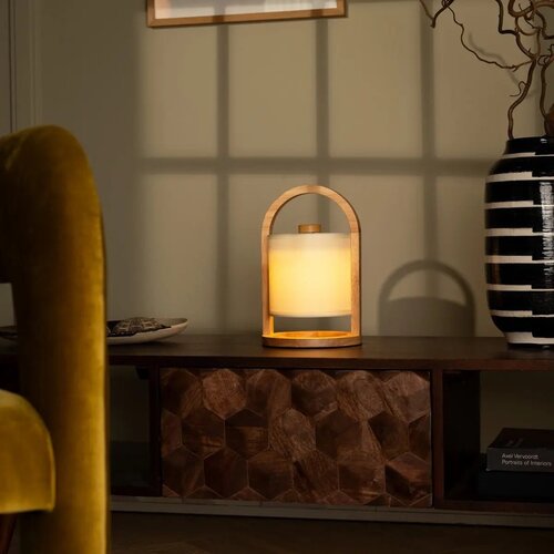 Tavellio Oplaadbare tafellamp - River - Lichtbruin
