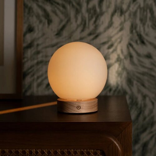 Oplaadbare tafellamp -Flore - Lichtbruin