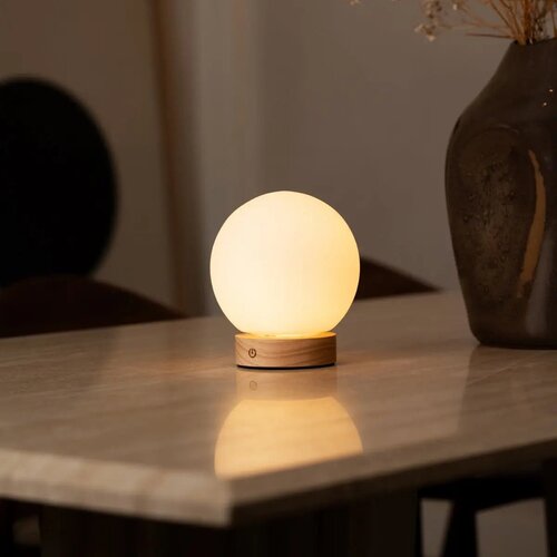 Oplaadbare tafellamp -Flore - Lichtbruin