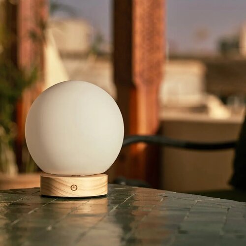 Oplaadbare tafellamp -Flore - Lichtbruin