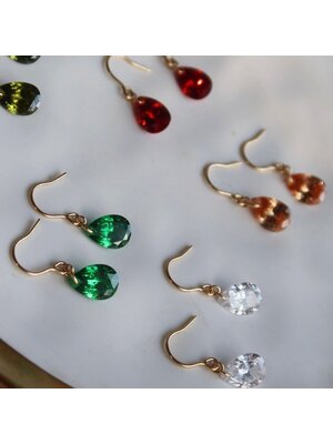 CiCi'De Jewelry Amsterdam Sprankelende waterdruppeloorbellen - 18K goud gevuld