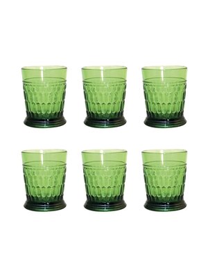 Aulica Groene Glazen - Acryl - Set van 6
