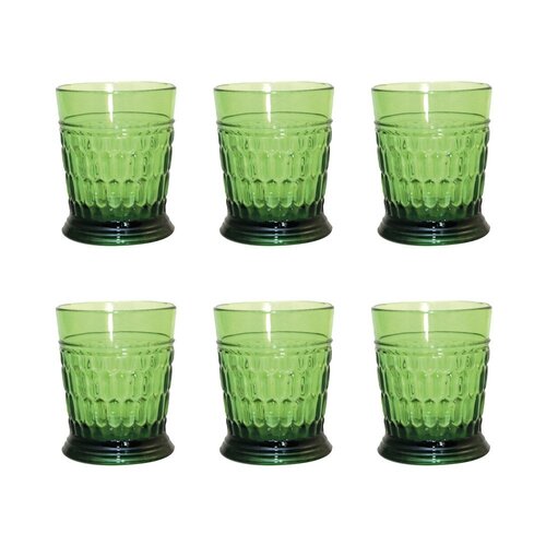 Aulica Groene Glazen - Acryl - Set van 6