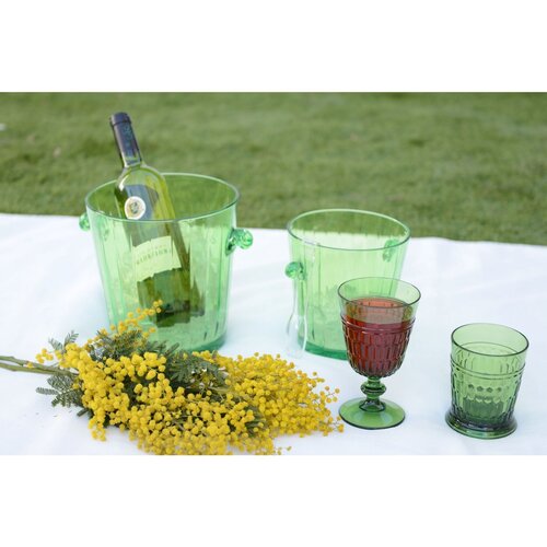 Aulica Groene Wijn Glazen - Acryl - Set van 6