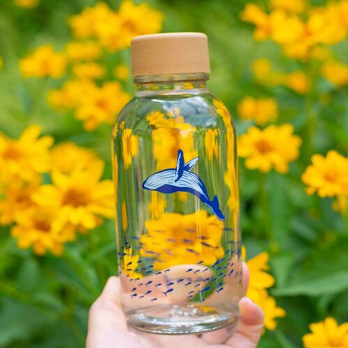 CARRY BOTTLES Glazen fles - Ocean Lover - 0,4 L