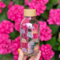 Glazen fles - Boho Rainbow - 0,4 L