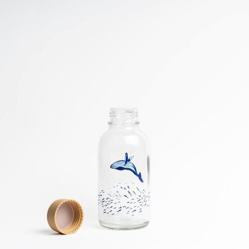 CARRY BOTTLES Glazen fles - Ocean Lover - 0,4 L