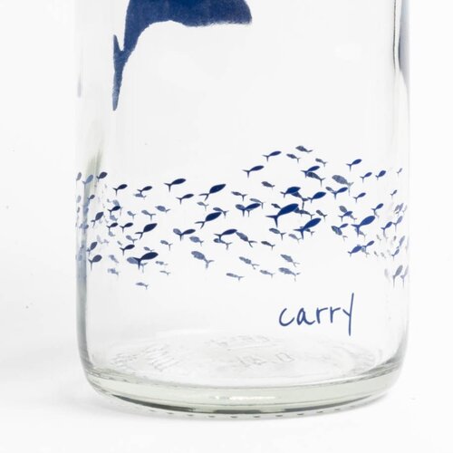 CARRY BOTTLES Glazen fles - Ocean Lover - 0,4 L