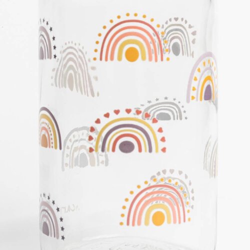 CARRY BOTTLES Glazen fles - Boho Rainbow - 0,4 L