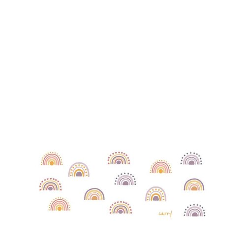 CARRY BOTTLES Glazen fles - Boho Rainbow - 0,4 L
