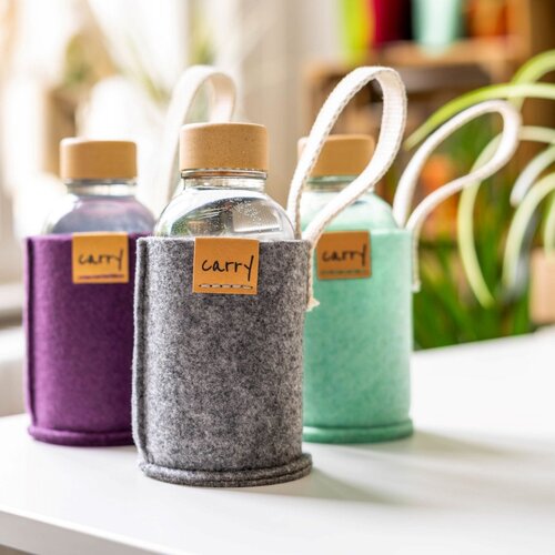 CARRY BOTTLES MOUW 0,4 L - beschermhoes GRIJS