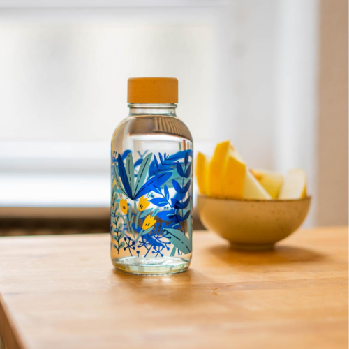 CARRY BOTTLES Glazen fles - Jungle - 0,4 L