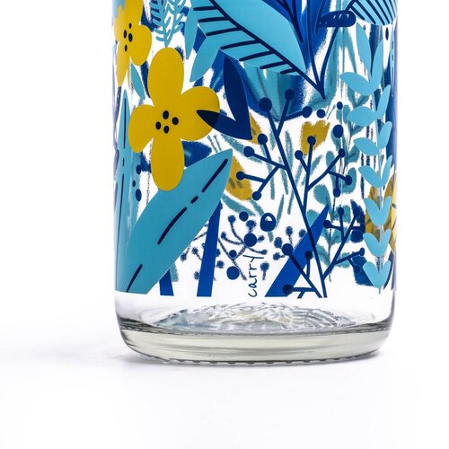 CARRY BOTTLES Glazen fles - Jungle - 0,4 L