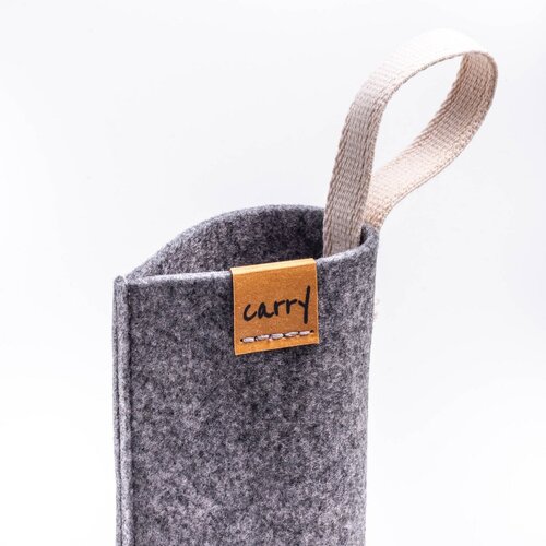 CARRY BOTTLES MOUW 1,0 l - beschermhoes GRIJS