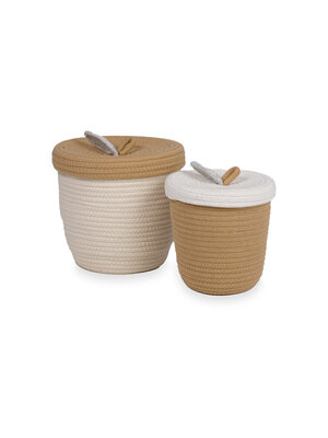 KidsDepot Katoenen mand - Boyan - set van 2