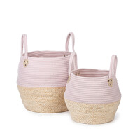 Kori mand - Roze - set van 2
