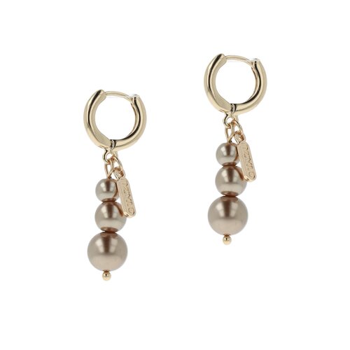 Otazu Golden Pearl Triple Oorbellen by Otazu