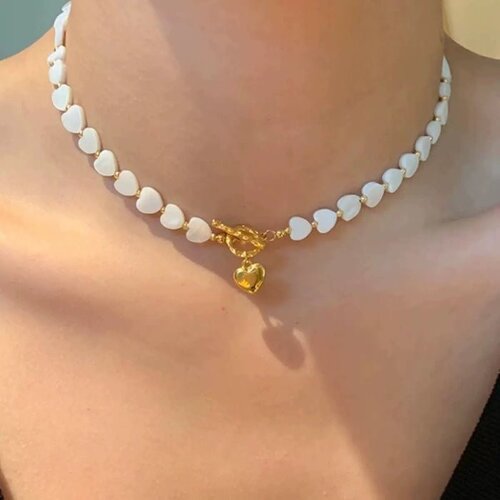 Hart Kralen Ketting – Moeder van Parel & Elegant Design
